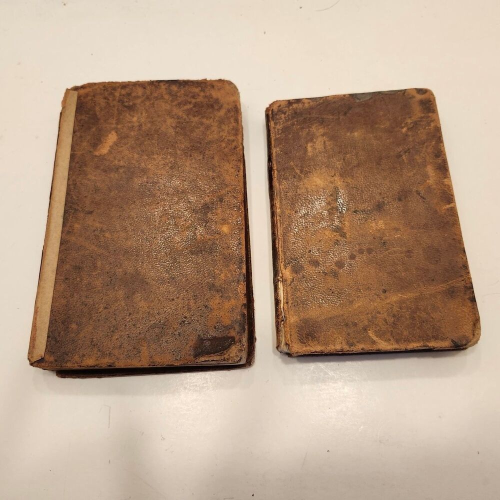 2 Antique Math Arithmetic Books Key to Rose 1841 & Arithmetic Zachariah Jess